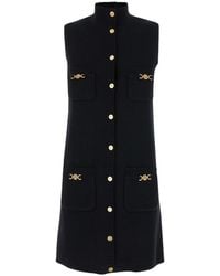 Versace - Mini Sleeveless Dress With Medusa Detail - Lyst