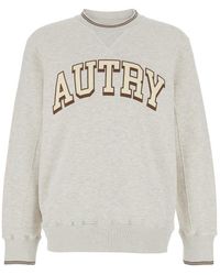 Autry - Crewneck Sweatshirt With Logo Print - Lyst
