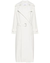 Calvin Klein - Crinkled Maxi Trench Coat - Lyst