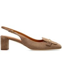 Tod's - Suede Leather Slingback Pumps - Lyst