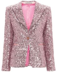 Tagliatore - Sequined Single-breasted Jacket - Lyst