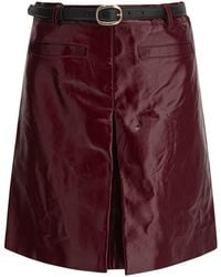 Self-Portrait - Leather Miniskirt - Lyst