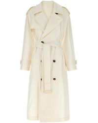 Burberry - Long Silk Trench Coat - Lyst