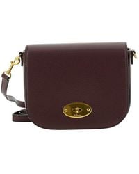 Mulberry - Brown Crossbody Bag With Engraved Logo Detail In Hammered Leather Woman - Lyst