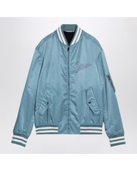 Valentino Garavani - Light Nylon Bomber Jacket With Signature Vlogo Print - Lyst