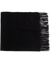 A.P.C. - Wool Scarf With Logo - Lyst