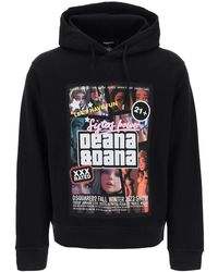 DSquared² - Cool Fit Hoodie With Print - Lyst