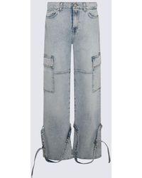 7 For All Mankind - Light Blue Cotton Jeans - Lyst