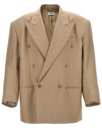 Hed Mayner - Double-Breasted Wool Blazer - Lyst
