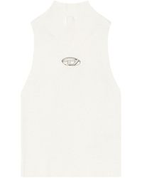DIESEL - Top With Logo Plaque - Lyst