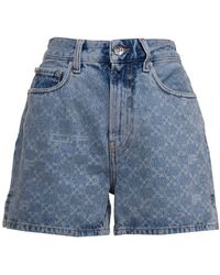 Short en jean à effet dégradé Jean Off-White c/o Virgil Abloh en coloris Bleu Femme Vêtements Shorts Shorts en jean et denim 