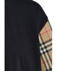 Burberry - Carrick Checked Cotton T-shirt X - Lyst