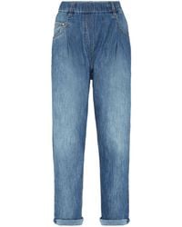 Brunello Cucinelli - Elasticated Waistband Denim Jeans - Lyst