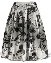 Comme des Garçons - Wide Mickey-mouse Print Skirt Clothing - Lyst