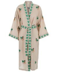 Nimo With Love - Cardigan With All-Over Applied Embroidery And Waist Belt - Lyst