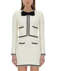 Self-Portrait - Jacquard Cardigan With Bow - Lyst