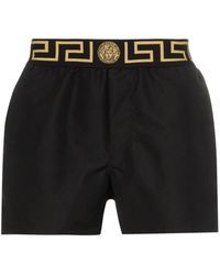 Versace Greca Swim Shorts - Black