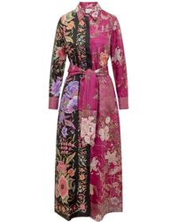 Pierre Louis Mascia - Pierre Louis Mascia Silk Dress With Floral Print - Lyst
