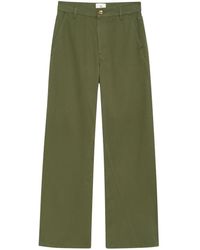 Anine Bing - Briley Curved-Seam Twill Trousers - Lyst