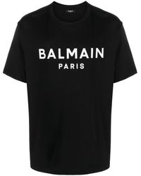 Balmain - Swim T-Shirt With Logo - Lyst