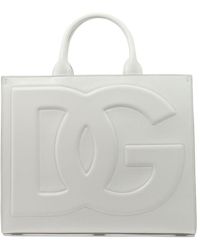 Dolce & Gabbana - Handbag With Tonal Dg Detail - Lyst