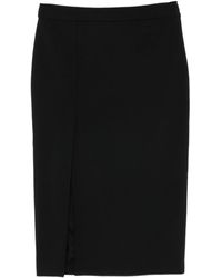 Dondup - Midi Skirt With Side Slit - Lyst
