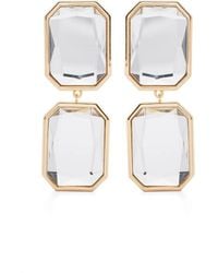 Self-Portrait - Crystal Tiered Earrings Accessories - Lyst