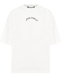 Palm Angels - Back Curved Logo Oversized Short Sleeves T-Shirt - Lyst