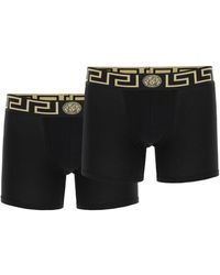 Versace - Bi Pack Underwear Trunk With Greca Band - Lyst