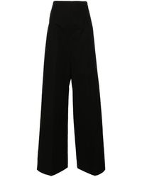 Sportmax - Linen And Cotton Blend Trousers - Lyst