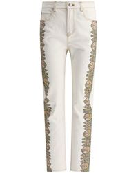 Etro - Jeans With Side Prints - Lyst