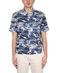 Palm Angels - Sharks Bowling Shirt - Lyst