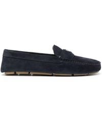 Prada - Suede Leather Driver Loafers Shoes - Lyst