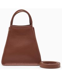 Longchamp - Le Foulonnè S Brown Leather Handbag - Lyst