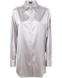 Tom Ford - Stretch Silk Satin Relaxed Fit Shirt - Lyst