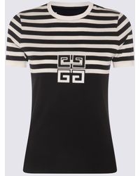 Givenchy - Black And White Cotton T-shirt - Lyst