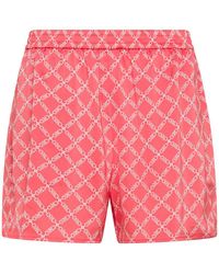Michael Kors - Shorts With Chain And Logo Print - Lyst
