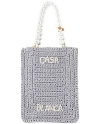 CASABLANCA Mini Jeanne Bag in Black | Lyst UK