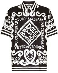 Dolce & Gabbana - Marina-Print Silk Hawaii Shirt - Lyst