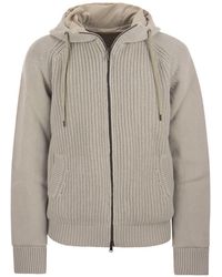 Herno - Wool Knit Bomber Jacket Reversible - Lyst