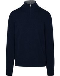 Gran Sasso - Blue Cashmere Turtleneck Sweater - Lyst