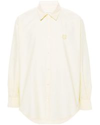 Maison Kitsuné - Contour Fox Head-Embroidery Cotton Shirt - Lyst