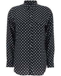 Equipment - Shirt With All-Over Polka Dot Motif And Patch Pockets On The Chest - Lyst