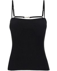 Jacquemus - 'Le Haut Sierra' Ribbed Top With Logo Detail - Lyst