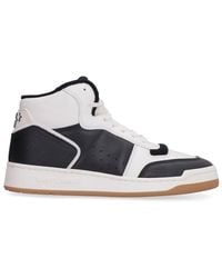 Saint Laurent - Leather High-Top Sneakers For - Lyst