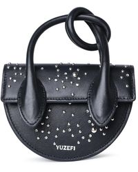 Yuzefi - 'pretzel' Mini Bag In Black Leather - Lyst