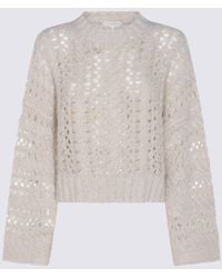 Antonelli - Ecru Wool Severina Knitwear - Lyst