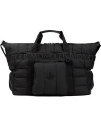 Mens Bags Duffel bags and weekend bags Moncler Synthetic Logo Patch Padded Holdall Black for Men 
