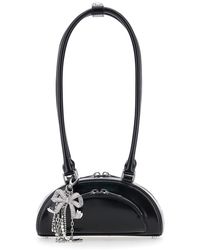 Self-Portrait - Shoulder Bag With Two Top Handles And Charm Detail On The Front - Lyst