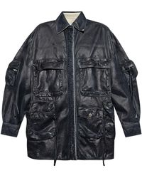 The Attico - Fern Multi-Pocket Denim Jacket - Lyst